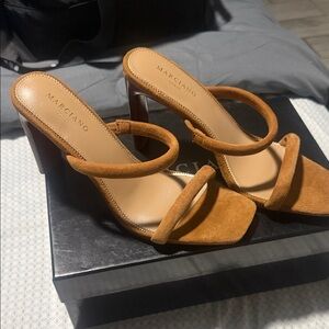 Marciano Women's Brown Suede Heels